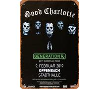 Good Charlotte - Generation PX, Offenbach 2019 - Konzertplakat - Cartel de metal para decoración de pared retro vintage de 8 x 12 pulgadas