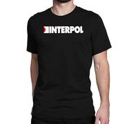 Good Come from Men's Interpol Band Logo Crew Neck Unisex Camiseta de manga corta, Negro , 3XL