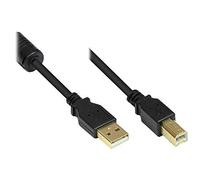 Good Connections 2510 - 025 Conector/Cable de Impresora USB 2.0 (Conector a a B, 0,25 m Gris Negro Negro 5,00 m