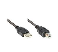 Good Connections 2510 - 025 Conector/Cable de Impresora USB 2.0 (Conector a a B, 0,25 m Gris Negro Negro 1,00 m