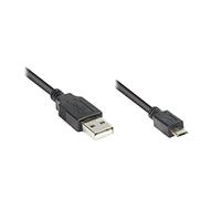 Good Connections 2510-MB03 - Cable de conexión y datos USB 2.0 (conector A a conector micro B, 3 m), color negro