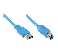 Good Connections 2710-B03 - Cable de conexión USB 3.0 (macho A a macho B, 3 m), color azul
