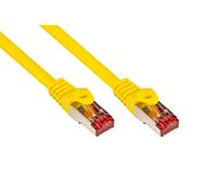 Good Connections 8060-002 Cable de par trenzado, Cat. 6, Ethernet, LAN, con manguito protector amarillo amarillo 20 m