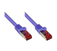 Good Connections 8060-002 Cable de par trenzado, Cat. 6, Ethernet, LAN, con manguito protector morado morado 15 m