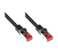 Good Connections 8060-002 Cable de par trenzado, Cat. 6, Ethernet, LAN, con manguito protector negro negro 20 m