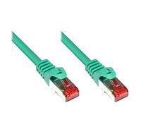 Good Connections 8060-002 Cable de par trenzado, Cat. 6, Ethernet, LAN, con manguito protector verde verde 50 m