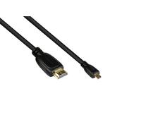 Good Connections Anschlusskabel HDMI 2.0b, Stecker (Typ A) an Mirco Stecker (Typ D), 4K / UHD @60Hz, 18 Gbit/s, vergoldete Kontakte, Schwarz, 2m, Marca