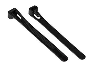 Good Connections Bridas reutilizables de 450 mm x 7,4 mm, juego de 100 unidades, color negro, resistente a los rayos UV, resistente a la intemperie, para exteriores, de -40 °C a +85 °C, resistencia a