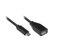 Good Connections Cable Adaptador USB C a USB 2.0 A Hembra OTG para Smartphone, Tablet, Compatible con Samsung, Huawei, iPad Air 2020, MacBook Pro, etc. Aprox. 10 cm
