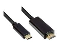GC M0100 - Cable USB, C- macho > HDMI macho, UHD, 1 m, negro