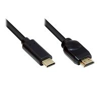 Good Connections Cable adaptador - USB-C macho a HDMI 2.0 macho - 4K / UHD @60 Hz - conductor de cobre - 10 m - negro