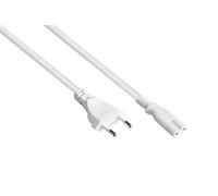 Good Connections Cable de alimentación europeo - 5 m - enchufe europeo tipo C (recto) a C7/Euro 8 hembra (recto) - Conductor de cobre - 0,75 mm² - Cable de alimentación para TV, consola, radio, fuente