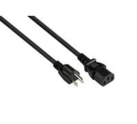 Good Connections Cable de alimentación P4530-S050, 5 m, Conector Tipo B (NEMA 5-15P) a C13 (Recto), Certificado UL, AWG18, Color Negro