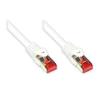 Good Connections - Cable de conexión ethernet de pares trenzados, cat. 5e, LAN, con protección antienganche RNS, SF/UTP, 100 MHz, capacidad gigabit (redes Ethernet 10/100/1000-Base-T), por ejemplo, para paneles de conexión, conmutadores, enrutadores y módems blanco Blanco 50 m