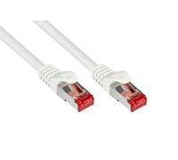 Good Connections - Cable de conexión ethernet de pares trenzados, cat. 5e, LAN, con protección antienganche RNS, SF/UTP, 100 MHz, capacidad gigabit (redes Ethernet 10/100/1000-Base-T), por ejemplo, para paneles de conexión, conmutadores, enrutadores y módems blanco Blanco 7,5 m