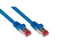 Good Connections - Cable de conexión ethernet de pares trenzados, cat. 5e, LAN, con protección antienganche RNS, SF/UTP, 100 MHz, capacidad gigabit (redes Ethernet 10/100/1000-Base-T), por ejemplo, para paneles de conexión, conmutadores, enrutadores y módems azul azul 50 m