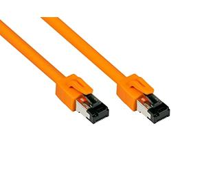 Good Connections Cable de conexión Premium Cat 8.1 - 0,5 m - Protección RNS S/FTP - 40 GB/2000 MHz - Conductor de cobre CU - Libre de halógenos LSZH - Cable LAN de red compatible con CAT. 7/6A/6/5e