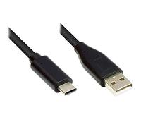 Good Connections - Cable de conexión USB 2.0 (Conector USB-C™ Macho a USB 2.0 A Macho, Cable de Cobre, Doble apantallamiento, Transferencia de Datos de 480 Mbit/s, 5 m), Color Negro