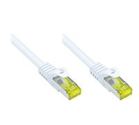 Good Connections - Cable de par trenzado LAN Ethernet Cat.5E, protección de la punta, RNS, SF/UTP, 100 MHz, apto para Gigabit (redes 10/100/1000 Base-T Ethernet), por ejemplo, para panel de conexiones, interruptor, router, módem Weiß 2 m