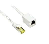 Good Connections - Cable de par trenzado LAN Ethernet Cat.5E, protección de la punta, RNS, SF/UTP, 100 MHz, apto para Gigabit (redes 10/100/1000 Base-T Ethernet), por ejemplo, para panel de conexiones, interruptor, router, módem blanco Weiß 3 m