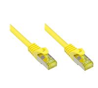 Good Connections - Cable de par trenzado LAN Ethernet Cat.5E, protección de la punta, RNS, SF/UTP, 100 MHz, apto para Gigabit (redes 10/100/1000 Base-T Ethernet), por ejemplo, para panel de conexiones, interruptor, router, módem amarillo 2 m