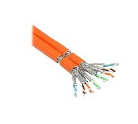 Good Connections - Cable de red Ethernet (cat. 7, DUPLEX, cobre puro (OFC), 10 Gigabits (10/100/1000/10000 Base-T, S/FTP, PiMF, AWG23, FRNC-B, 50 m), color naranja