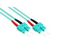 Good Connections - Cable Dupllex (conector SC a SC, cable de fibra de vidrio) azul OM3 - aqua/turquesa. 2 m
