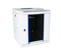 Good Connections Carcasa de Pared de 25,4 cm, 6U, Color Blanco (RAL9010), 312 x 300 mm, ya montada, Puerta de Cristal de Seguridad con Cerradura y Paneles Laterales.