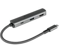 Good Connections Concentrador USB-C™ (3 Puertos), 1 HDMI 2.0, 1 USB-C™ (PD 94 W), USB 3.0 A, Antracita