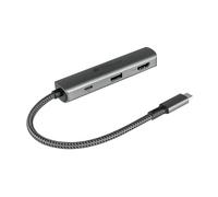 Good Connections Concentrador USB-C (3 puertos) – HDMI 2.0, USB-C (PD 94 W), USB 3.0 A, Antracita