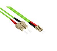 Good Connections Duplex - Cable de conexión (Conector SC a Conector SC, Cable de Fibra de Vidrio) LC - SC 2 m OM5 - Limettengrün