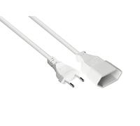 Good Connections - Cable alargador Euro (1 m, conector Euro tipo C (derecha) a Euro (derecha) - Conductor de cobre CU - Sección de cable 0,75 mm² P0300-W010, color blanco