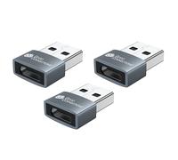 Good Connections Juego de 3 adaptadores USB 2.0 Macho A a USB-C™ Hembra, Carcasa de Aluminio, Color Gris