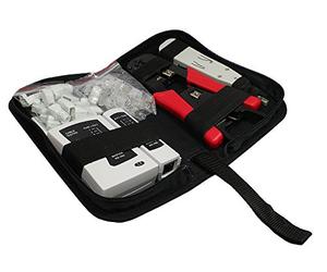 Good Connections Kit de Herramientas de Red Universal 6 en 1 - Comprobador de Cables | Crimpadora Modular RJ11 RJ12 RJ45 | Herramienta de colocación LSA | Herramienta Pelacables | Incluye 20 x RJ45