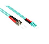 Good Connections LWL Duplex Conector LC a SC multimodo 50/125 Luz Ondas de Escalera Patch Cable Azul OM3 - Aqua/Türkis 1 m