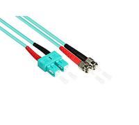 Good Connections LWL Duplex Conector LC a SC multimodo 50/125 Luz Ondas de Escalera Patch Cable Azul OM3 - Aqua/Türkis 2 m