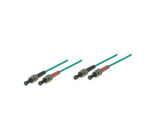 Good Connections LWL Duplex Conector LC a SC multimodo 50/125 Luz Ondas de Escalera Patch Cable Azul OM3 - Aqua/Türkis 0,5 m