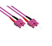 GC LW-8005SC4 - Cable de conexión LWL Duplex OM4 50/125 SC/SC, 0,5m, viol