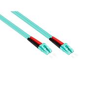 Good Connections LWL Duplex Conector LC a SC multimodo 50/125 Luz Ondas de Escalera Patch Cable OM3 - Aqua/Türkis 0,5 m