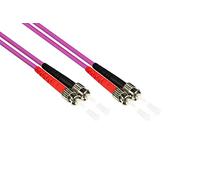 Good Connections LWL Duplex Conector LC a SC multimodo 50/125 Luz Ondas de Escalera Patch Cable Verde OM4 - Violett/Pink 5 m