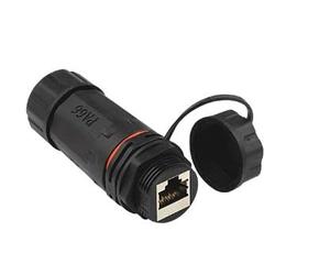 Good Connections Patchkabelkupplung, Outdoor (IP68), Cat. 6A, RJ45, vollgeschirmt, Schwarz, Marca
