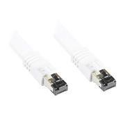 Good Connections Premium Cat 8.1 - Cable de conexión Plano (0,5 m, U/FTP, 40 Gbits/S, 2000 MHz, sin halógenos, LSZH, Cable LAN de Red Compatible con Cat. 7, 6A, 6, 5E, Color Blanco