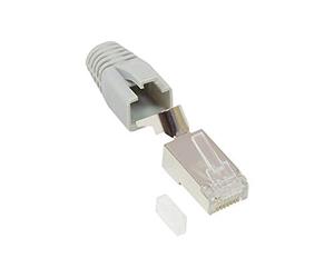 Good Connections redmacho Cat.6A RJ45 geschirmt para Cat.7 Cable 10x Gris