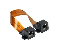 Good Connections RJ45 Ethernet LAN - Pasamuros para puerta/ventana (muy plano, ambos lados RJ45, longitud total con enchufe: 25 cm, longitud flexible de 18 cm)