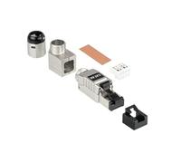Good Connections RJ45 Stecker Cat. 6A, werkzeuglos/feldkonfektionierbar, STP geschirmt, Metall, 5 Richtungen, Marca