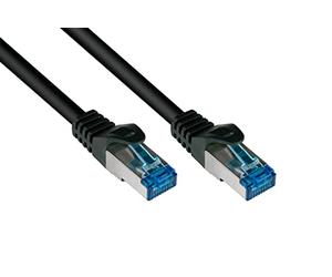 Good Connections® SmartFlex - Cable de conexión de categoría 6A, 1 m, muy flexible, corto de 10 velocidades, cable Ethernet de alta calidad, conductor de cobre/CU, protección nasal, S/FTP PiMF, sin