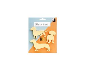 Good Design Works Notas adhesivas para perros, incluye 3 diseños separados, blocs de notas adhesivas en forma de perro, blocs adhesivos de papel novedosos, suministros de oficina, papel de notas