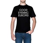 Good Evening Europe Negro Hombre Camiseta Black Men's T-Shirt tee Tamaño 3XL Black Men's tee Size 3XL
