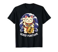 Good Fortune Lucky Cat Maneki Luck Charm Neko Japonés Camiseta