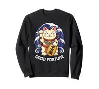 Good Fortune Lucky Cat Maneki Luck Charm Neko Japonés Sudadera
